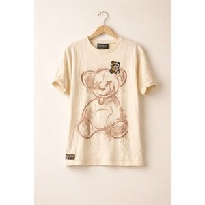 Super Massive Men L Teddy Bear Graphic Tee No Luck All Hustle Short Sleeve